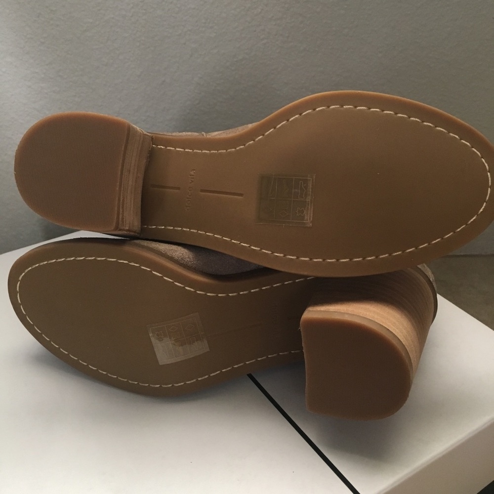 🆕Dolce Vita Lanie Tan Suede Block Heel Ankle Boot - Picture 8 of 8